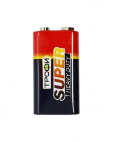 Батарейка Крона  ТРОФИ          6F22    (10)(500) SUPER HEAVY DUTY Zinc..