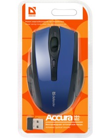 Мышь DEFENDER    665 Accura       (Nano,1600dpi,Optical) Black Беспроводная..