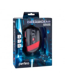 Мышь Perfeo  Gear                          (USB, 4800dpi,Optical) Black-Red..