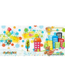 Папки тройные вертикальные Рисунки Выпускнику д/сада 20х30..