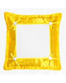 Наволочка квадратная Омелия 34*34 желтая 22*22..