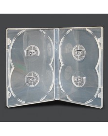 DVD бокс Стандарт 14 мм  DVD-  4  ПРОЗРАЧНЫЙ глянцевый  (100)..
