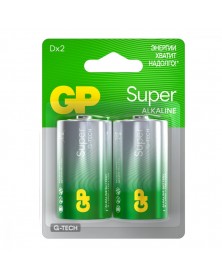 Батарейка GP SUPER  G-tech   LR-20  (2BL)(20)(160)..