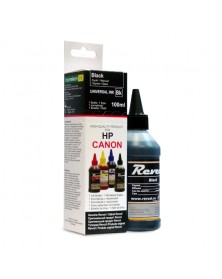 Чернила REVCOL HP, Canon, Lexmark - 100мл (Black Dye) в картоне..