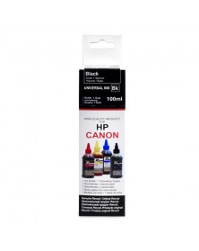 Чернила REVCOL HP, Canon, Lexmark - 100мл (Black Dye) в картоне..