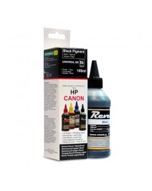 Чернила REVCOL HP, Canon, Lexmark - 100мл (Black PIGMENT) в картоне..