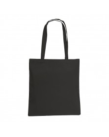 Шоппер 350х400 мм, ручка 640х25 мм. Саржа Черная 240 гр..