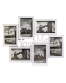 Ф/Рамка ЯМ FFC-1027  комби Fotografia 6 фото 10*15,  белая                 ..