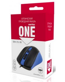Мышь Smart Buy  352 BK ONE          (USB,   800dpi,Optical) Blue-Black Коро..