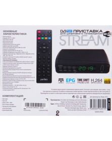 Приставка для цифрового TV DVB-T2/C Perfeo STREAM     WI-FI,IPTV,HDMI,2 USB..