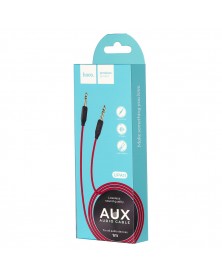 Кабель  AUX 3.5 Jack вилка - 3.5 Jack вилка   1,0 м, Hoco UPA 11 Red,коробо..