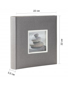 Ф/альбом ЯМ 200 ф.FA-EBBM200 - 833  кн.пер, Крафт, серый  (12)..