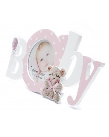 Ф/Рамка из МДФ  FFL - 803, 10*10 см., Baby, розовая (24)..