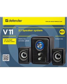 Колонки DEFENDER V 11                        2.1 (2*   3W+  5W)  Пластик, п..