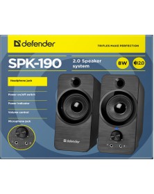 Колонки DEFENDER SPK190                  2.0 (2*   4W)  Пластик, питание 5V..