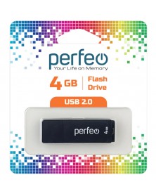 USB Флеш-Драйв    4Gb  Perfeo  C 04 Color Mix..