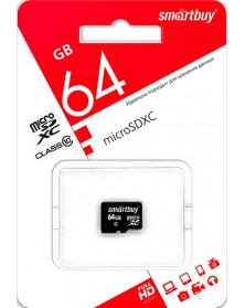 Карта памяти MicroSDXC 64Gb (Class 10) SmartBuy без Адаптера.. Карта памяти MicroSDXC 64Gb (Class 10) SmartBuy без Адаптера..