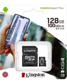 Карта памяти  MicroSDXC   128Gb (Class  10)  Kingston +  Адаптер SD Canvas ..