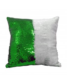 Наволочка Хамелеон 40х40 Зелёная пайеточная ..