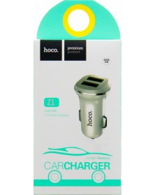 Автомобильное Зарядное Устройство 12V- USB 2*USB выхода Hoco Z   1 2.1A,Whi..