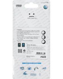 USB-концентратор SmartBuy (SBHA-7304-W) White с выключателями USB 3.0..