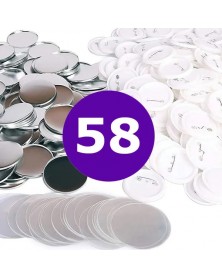 Заготовка закатного значка 58 мм металл/пластик  ( по 100 шт )..