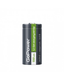 Аккумулятор   Li-ion GoPower 16340 Shrink2  3V 650mAh с защитой (2/400)..