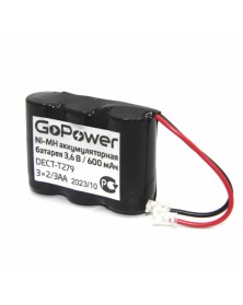 Аккумулятор радио/тел  GoPower  T279 - 3*2/3AA PC1 NI-MH 600 mAh..