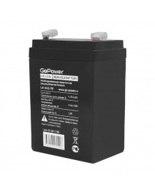 Аккумулятор GoPower VRLA  4v - 4,5 Ah ( LA-445/70)   Широкий  Свинц.- кисло..