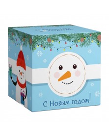 Подарочная коробка для кружки  Снеговик									..