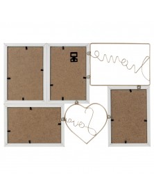 Мультирамка на   4 фото   BB-7032  Белый  HOME/LOVE  10*15    (8)..