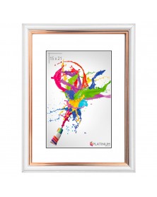 Ф/Рамка PLATINUM пласт.15*21   АРОНА-БЕЛЫЙ    (23)