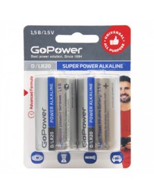 Батарейка GoPower          LR-20  (2BL)(12)(96)  1.5V..