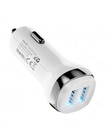 Автомобильное Зарядное Устройство 12V- USB 2*USB выхода Hoco Z 40 2.4A,Whit..
