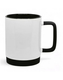 Кружка с квадратной ручкой и силик. осн. внутри Черная.. Кружка с квадратной ручкой и силик. осн. внутри Черная..