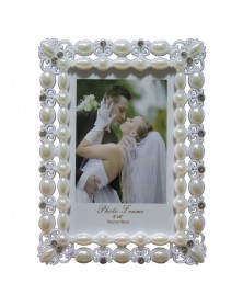 Ф/Рамка пластик   Жемчуг со стразами    10*15 Двойная окантовка ( CZ-SPZZ46..