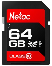 Карта памяти  SDXC    64Gb (Class  10)  Netac P600 Standart UHS-1 100Mb/s..