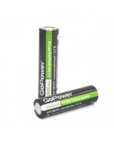 Аккумулятор   Li-ion GoPower ICR18650 PC1 3.7V 2000mAh без защиты, ПЛОСКИЙ ..