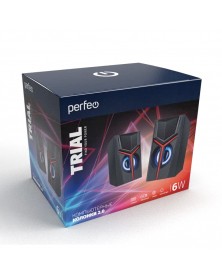 Колонки Perfeo PF-  Trial                          2.0 (2*   3W)  Black Пла..