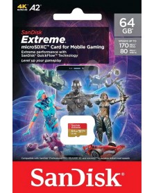 Карта памяти  MicroSDXC     64Gb (Class  10)  Sandisk  без Адаптера Extreme..