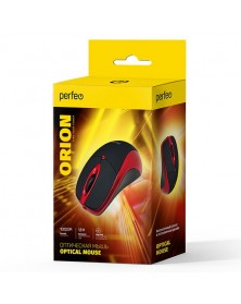 Мышь Perfeo  Orion                          (USB, 1000dpi,Optical) Black-Re..