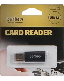 USB-картридер  Perfeo (PF-VI-R025 Black)  MicroSD Black (PF_C3798)..
