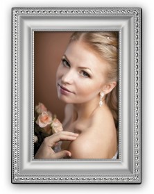 Ф/Рамка ZEP 28ASS123B-6R  SILVER 15*21  металлическая покрыта наносеребром ..