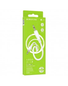 Кабель  AUX 3.5 Jack вилка - 3.5 Jack вилка   1,0 м, Borofone BL14 White, к..