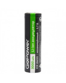 Аккумулятор   Li-ion GoPower ICR18650 PC1 3.7V 3000mAh без защиты, ВЫСОКИЙ ..
