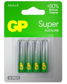 Батарейка GP Super G-Tech LR03  Alkaline  (  4BL) (40)(320)..
