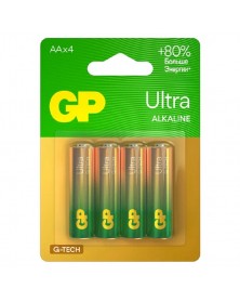 Батарейка GP ULTRA  G-tech       LR6  Alkaline  1,5 V   (  4BL) (40)(320)..