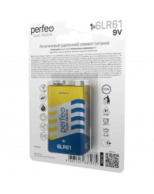 Батарейка Крона  PERFEO         6LR61-1BL  (20/120)  Super Alkaline..