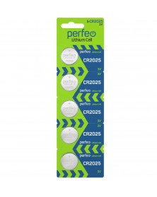 Батарейка PERFEO           CR2025  ( 5BL)(100) Lithium Cell  3 V..