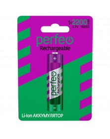 Аккумулятор   Li-ion Perfeo  ICR18650 PC1 3.7V 2200mAh без защиты, ВЫСОКИЙ ..